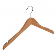 Houten kledinghanger 44cm met anti-slip 50st Tus7118009